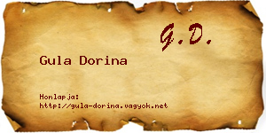 Gula Dorina névjegykártya